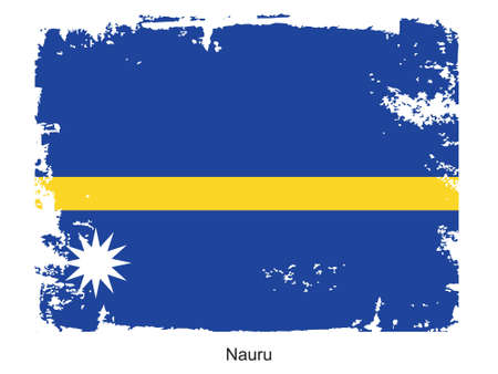 Grunge illustration of the flag of the country. Fully editable vector image. Grunge flag is proportionately correct.の写真素材