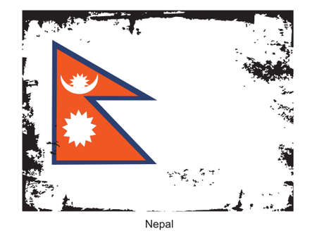 Grunge illustration of the flag of the country. Fully editable vector image. Grunge flag is proportionately correct.の写真素材