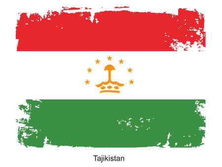 Grunge illustration of the flag of the country. Fully editable vector image. Grunge flag is proportionately correct.の写真素材