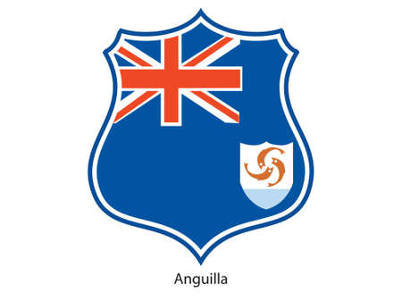 This is vator illustration of shield of flag isolated on white backgroundの写真素材