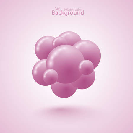 Abstract background molecule. Modern 3d template for business concepts.Vector illustration.のイラスト素材