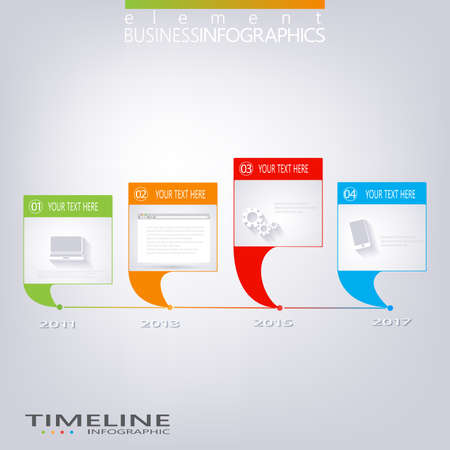 Modern vector timeline design template.のイラスト素材