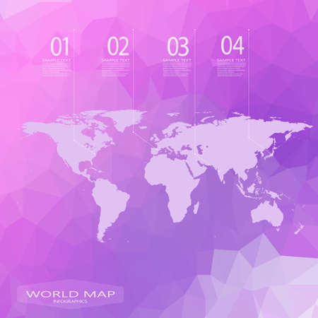 World map polygonal background  vector illustration.のイラスト素材