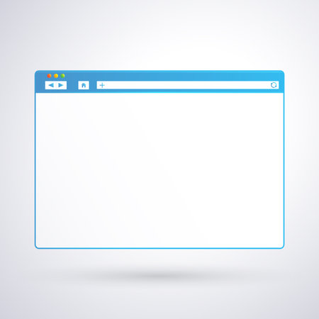 Opened browser window template on light background for your design and your text.のイラスト素材