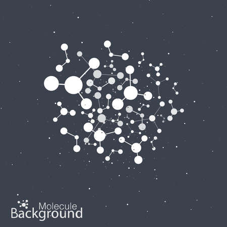 Molecule dna on black background.のイラスト素材