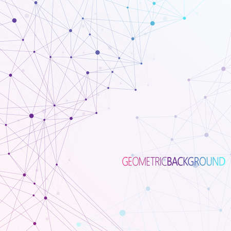 Colorful background dots with connections  for your design and your text.のイラスト素材