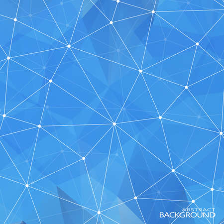 Geometric Triangular Abstract Blue Colors Background. Modern Design Templates.のイラスト素材