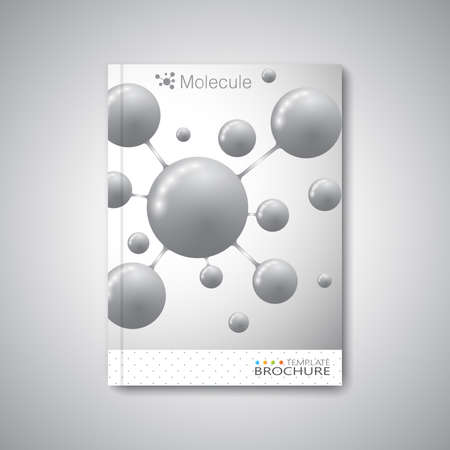 Modern abstract template layout for brochure, magazine, flyer, booklet, cover or report in A4 size for your design and your text . Vector Illustration.のイラスト素材