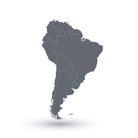 South America map  background . Modern Vector illustration .のイラスト素材