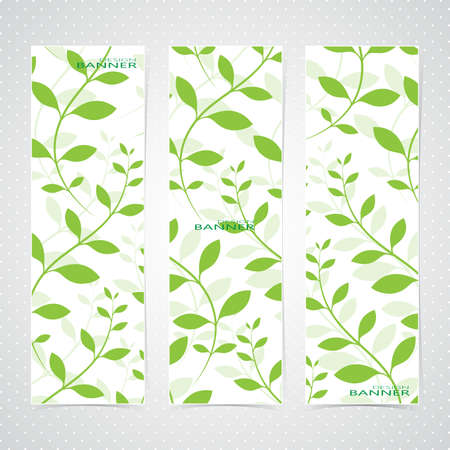 Colorful Vertical Set Of Floral Banners . Modern Vector Illustration.のイラスト素材
