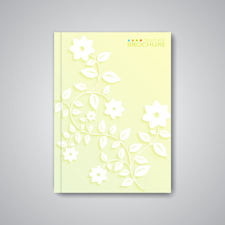 Modern template layout for brochure, magazine, flyer, booklet, cover or report in A4 size for your design and your text . Vector Illustration.のイラスト素材