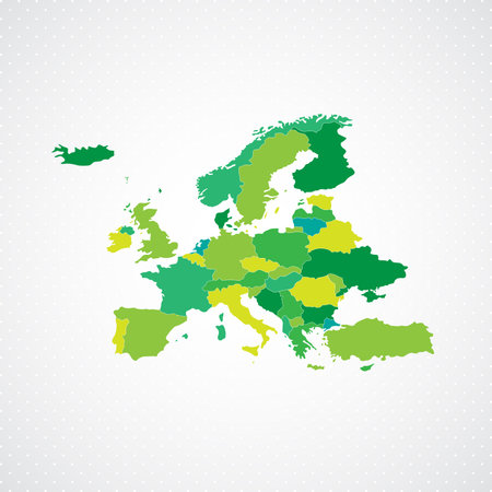 Green Europe Map  Background illustration.のイラスト素材