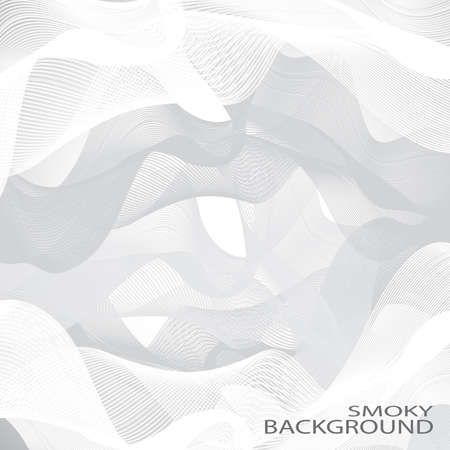 Greyl smoky waves background .のイラスト素材