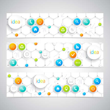 Modern infographics banner  with icons. Vector illustration.のイラスト素材