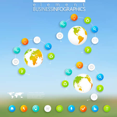 Modern infographic template. Can be used for workflow layout, diagram, chart, number options, web design. Vector illustration.のイラスト素材