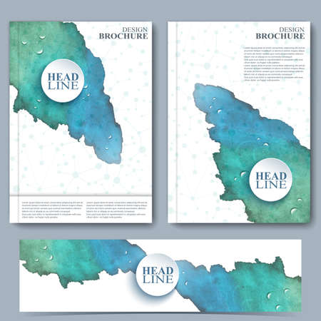 Modern template layout brochure, magazine, flyer, booklet, cover or report in A4 size for your design . Vector Illustration.のイラスト素材