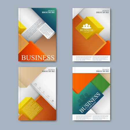 Modern set of brochures in the business style for your design.のイラスト素材