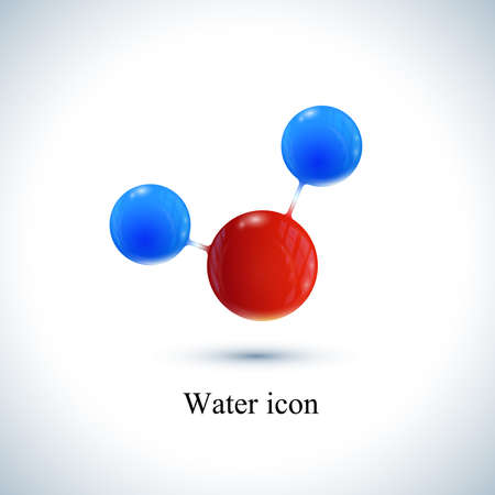 Vector template water icon . Molecule for medicine, science, technology , chemistry, biotechnology.のイラスト素材
