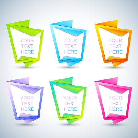 Set of vertical banners for your text . Vector Illustration.のイラスト素材