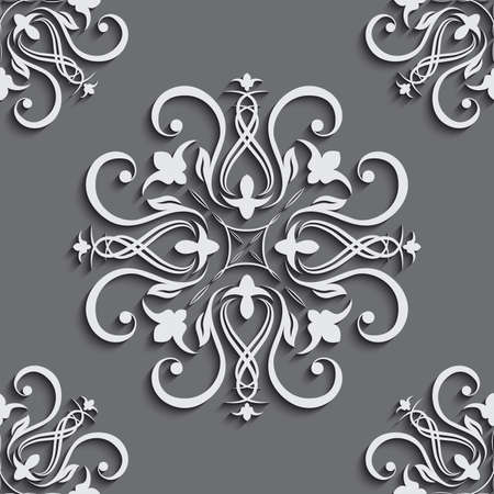 Seamless wallpapers in the style of Baroque . Can be used for backgrounds and page fill web design.のイラスト素材