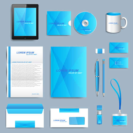 Set of vector corporate identity template. Modern business design.のイラスト素材