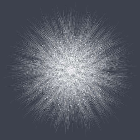 Geometric  abstract form with connected line and dots. Graphic background for your design. Vector illustration.のイラスト素材