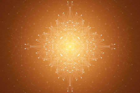 Fractal element with compounds lines and dots. Big data complex. Graphic abstract background communication. Minimal array Big data. Digital data visualization. illustrationのイラスト素材