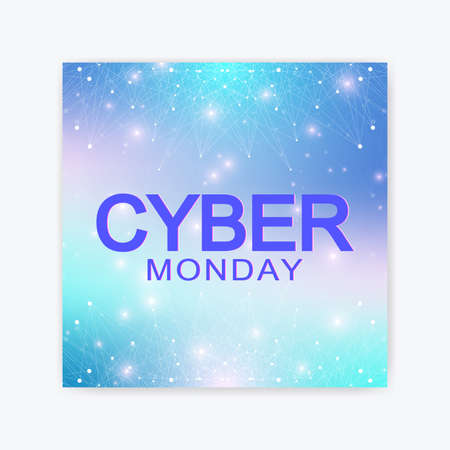 Cyber Monday Sale background. Promotional banner design. Graphic abstract background communicationのイラスト素材