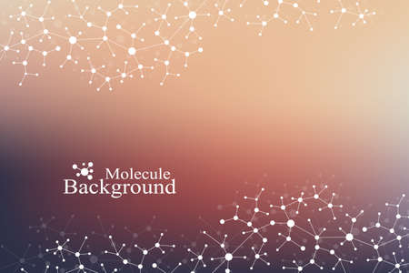 Structure Molecule DNA. Atom. Molecule and communication background for medicine, science, technology, chemistry. Medical scientific backdrop. Vector illustrationのイラスト素材