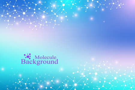 Modern Structure Molecule DNA. Atom. Molecule and communication background for medicine, science, technology, chemistry. Medical scientific backdropのイラスト素材