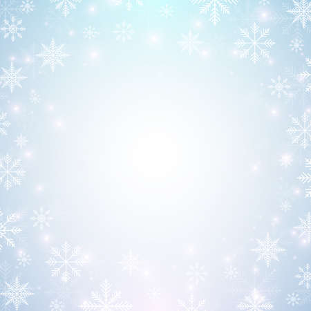 Christmas and Happy New Years background with snowflakes. Vector illustrationのイラスト素材