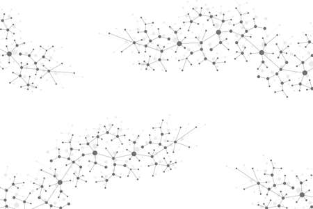 Modern Structure Molecule DNA. Atom. Molecule and communication background for medicine, science, technology, chemistry. Medical scientific backdrop.のイラスト素材
