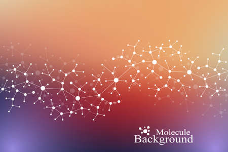 Modern Structure Molecule DNA. Atom. Molecule and communication background for medicine, science, technology, chemistry. Medical scientific backdrop.のイラスト素材