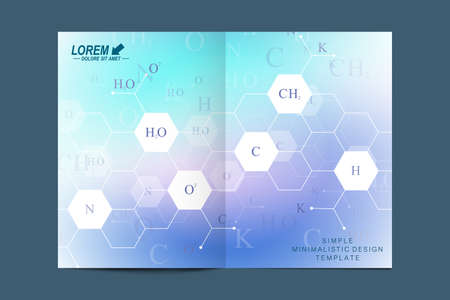 Modern template for business, science & medical design.のイラスト素材