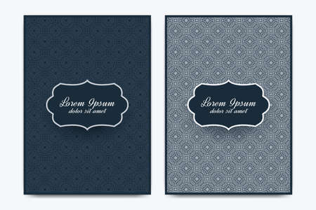 Vector template for brochure, Leaflet, flyer, advert, cover, catalog, poster, magazine or annual report. Ramadan Kareem background. Eid Mubarak celebration. Vector illustrationのイラスト素材