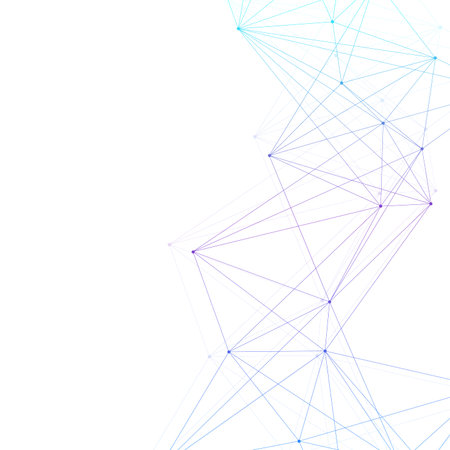Geometric abstract background with connected line and dots. Network and connection background for...
