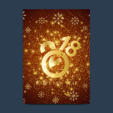 Modern brochure template design on winter background with snowflakes.のイラスト素材