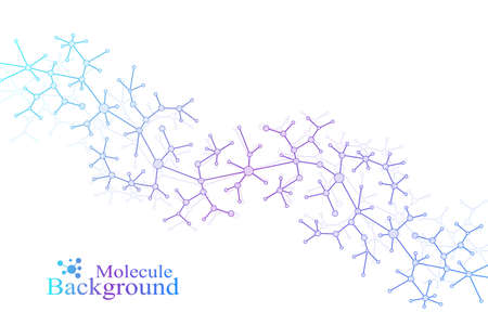 Scientific chemistry pattern with structure molecule research concept illustration.のイラスト素材