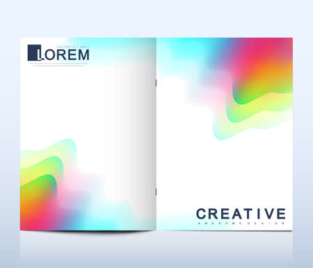 Modern template for brochure, leaflet, flyer, cover, catalog, magazine or annual report in A4 size.のイラスト素材