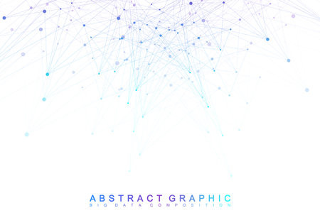 Global network connection. Network and big data visualization background. Global business. Vector...