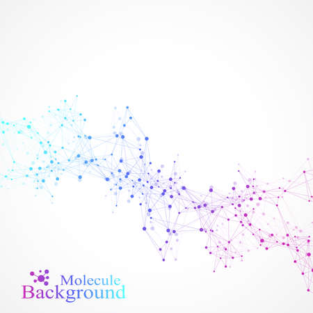 Structure molecule and communication. Dna, atom, neurons. Scientific molecule background for medicine, science, technology, chemistry. Vector illustrationのイラスト素材