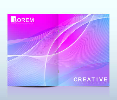 Modern vector template for brochure Leaflet flyer advert cover catalog magazine or annual report.. Abstract fluid 3d shapes vector trendy liquid colors backgrounds. Colored fluid graphic compositionのイラスト素材