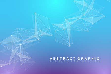 Global network connection. Network and big data visualization background. Futuristic global business. Vector Illustration.のイラスト素材