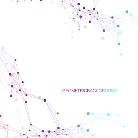 Modern Structure Molecule DNA. Atom. Molecule and communication background for medicine, science, technology, chemistry. Medical scientific backdrop.のイラスト素材