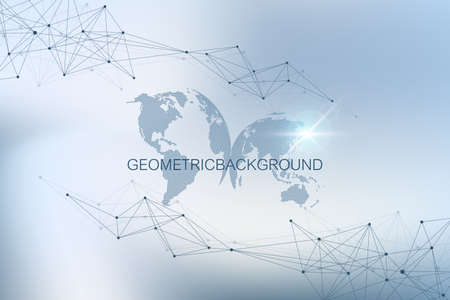 Big data visualization. Graphic abstract background communication. Perspective backdrop visualization. Analytical network visualization. Vector illustrationのイラスト素材