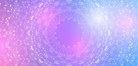 Quantum computer technology concept. Sphere explosion background. Deep learning artificial...