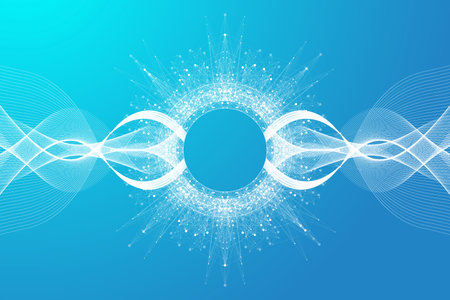 Science information banner template background for your presentation, posters, flyer, brochure, book...