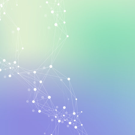 Geometric graphic background molecule and communication. Big data complex with compounds. Lines...