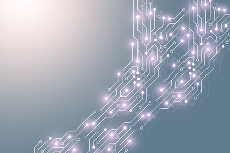 Computer motherboard background with circuit board electronic elements. Electronic texture for...