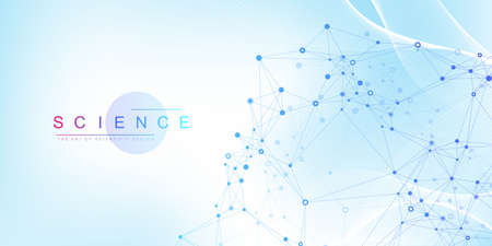 Abstract structure molecules or atom for science or medical background.のイラスト素材